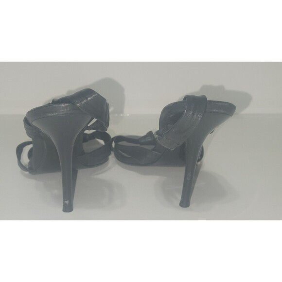 Aldo Womens Stilettos Black Leather Strappy Knot Heels Size 7.5 (38) No Box - Picture 3 of 16